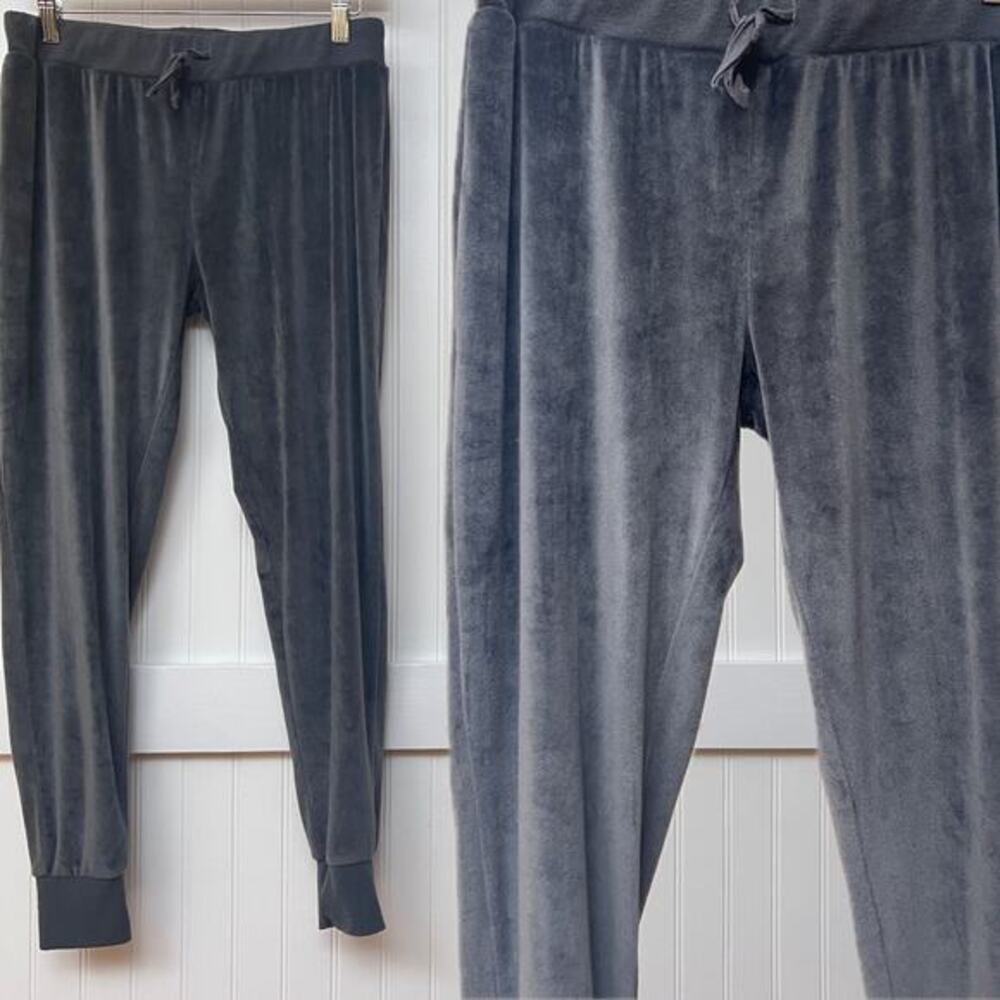 XOXO Y2K Gray Joggers Crushed Velvet Y2K Lounge Cozy Soft Sweatpants Women's M